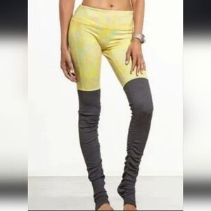 ALO Yoga Yellow and Gray Leggings